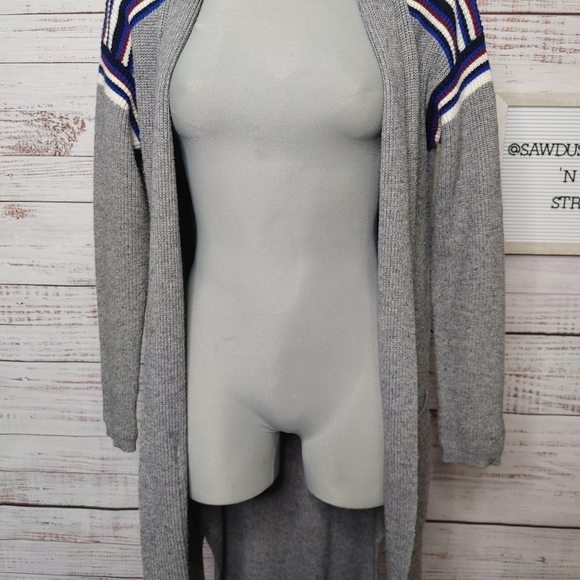 HEARTLOOM Striped Knit Duster Cardigan Size XS - Picture 4 of 13